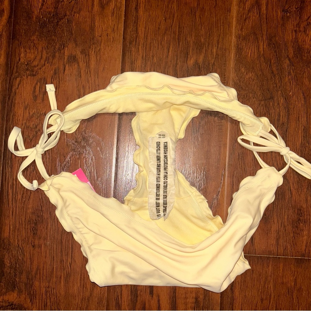 Yellow Ruffled Bikini Bottom - Picture 3 of 4
